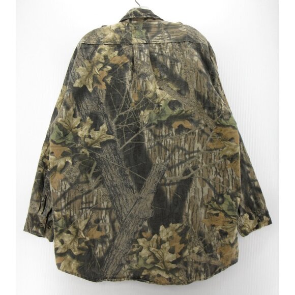 VINTAGE Mossy Oak Shirt XL Treestand Camo Hunting MAD Calls Military - Picture 11 of 15